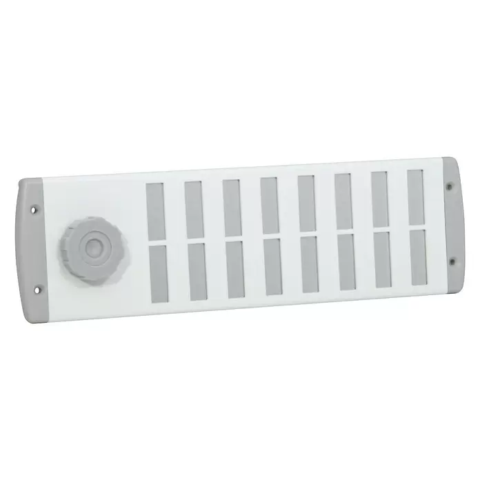 Nedco Ventilatierooster Bold Line - 300 x 90 mm, Wit - Diagonaal zicht