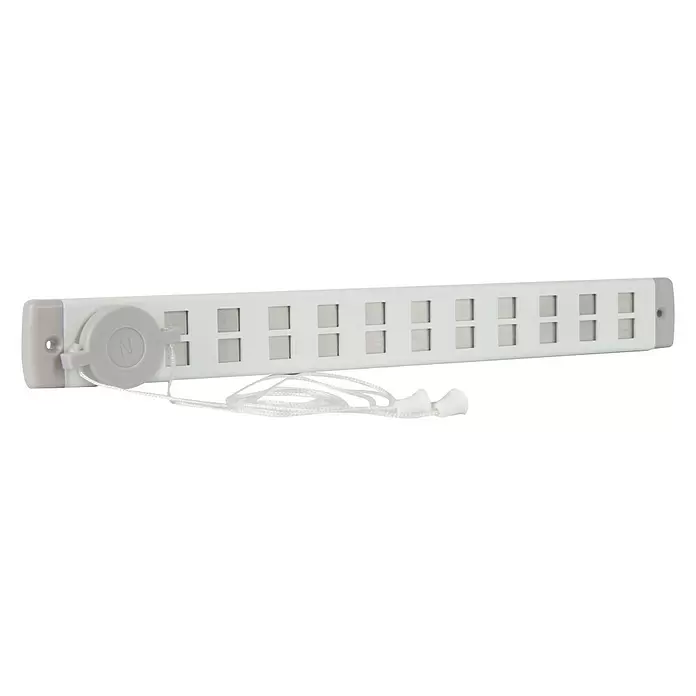 Nedco Ventilatierooster Bold Line - 370 x 40 mm, Wit - Diagonaal zicht