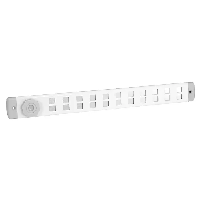 Nedco Ventilatierooster Bold Line - 370 x 40 mm, Wit - Diagonaal zicht