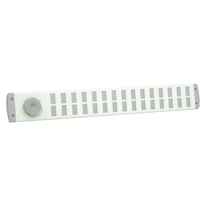 Nedco Ventilatierooster Bold Line - 500 x 65 mm, Wit - Diagonaal zicht