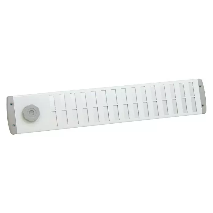 Nedco Ventilatierooster Bold Line - 500 x 90 mm, Wit - Diagonaal zicht