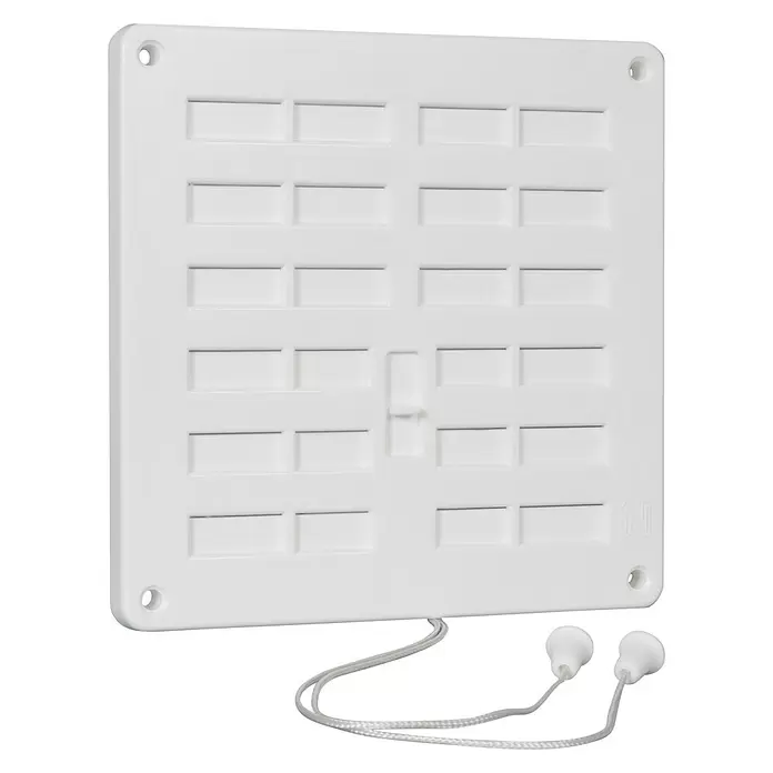 Nedco Ventilatierooster - Wit, b x h: 160 x 160 mm, Kunststof - Diagonaal zicht