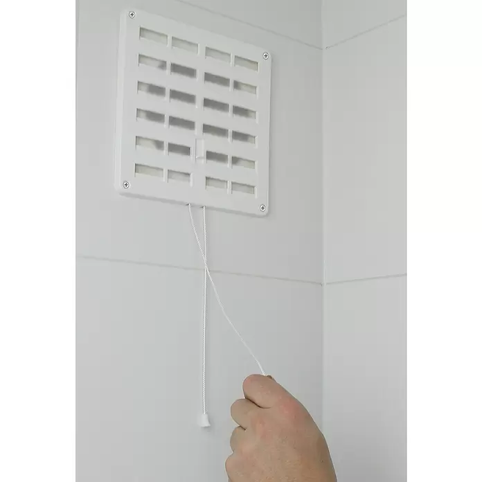 Nedco Ventilatierooster - Wit, b x h: 200 x 200 mm, Kunststof - Toepassingsvoorbeeld