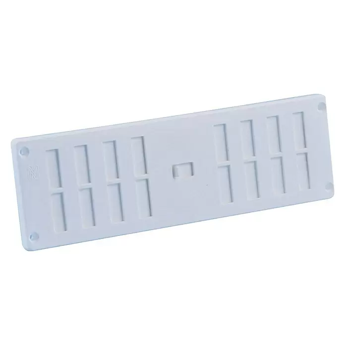 Nedco Ventilatierooster - Wit, b x h: 250 x 80 mm, Kunststof - Diagonaal zicht