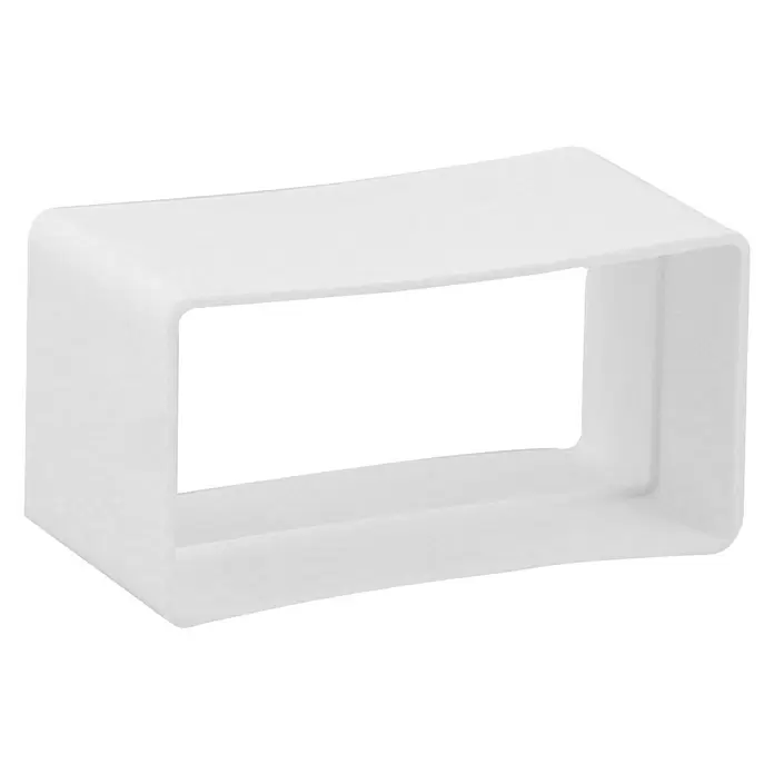 Nedco Buisverbinder - 110 x 54 mm, Kunststof, Wit - Diagonaal zicht