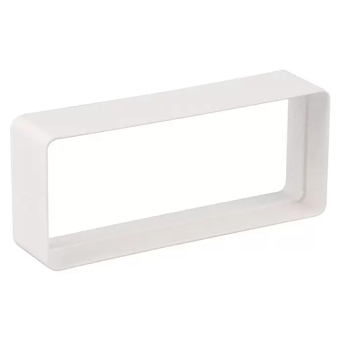 Nedco Buisverbinder - 220 x 90 mm, Kunststof, Wit - Diagonaal zicht