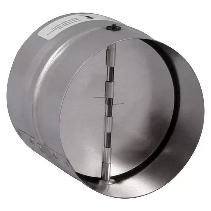 Nedco Buisverbinder met Vlinderklep - Diameter: 150 mm, Staal, Zilver - Diagonaal zicht
