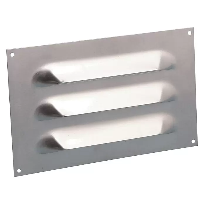 Nedco Schoepenrooster - Blank Aluminium, b x h: 250 x 150 mm, Aluminium - Diagonaal zicht