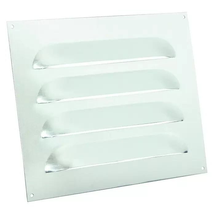 Nedco Schoepenrooster - Blank Aluminium, b x h: 250 x 200 mm, Aluminium - Diagonaal zicht