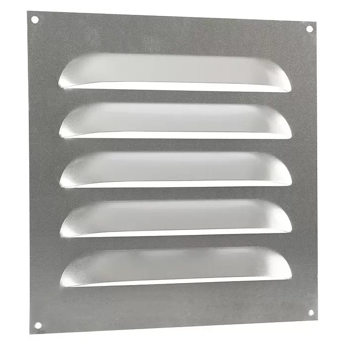 Nedco Schoepenrooster - Blank Aluminium, b x h: 250 x 250 mm, Aluminium - Diagonaal zicht