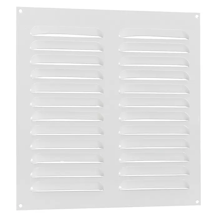 Nedco Schoepenrooster - Aluminium, 250 x 250 mm, Wit - Diagonaal zicht