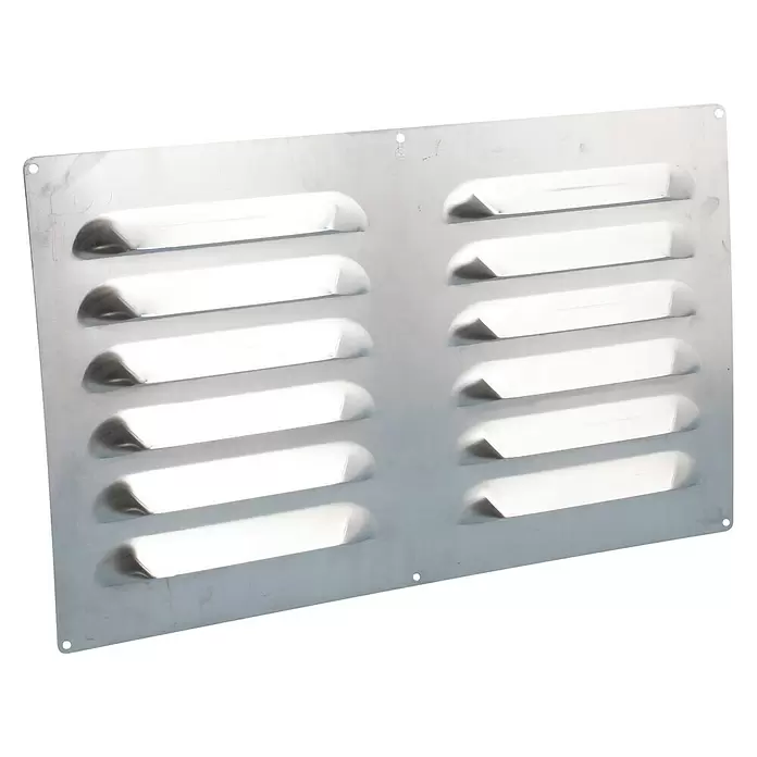 Nedco Schoepenrooster - Blank Aluminium, b x h: 500 x 300 mm, Aluminium - Diagonaal zicht