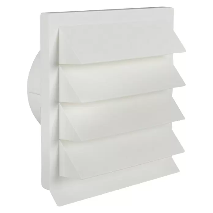 Nedco Gevelrooster - Wit, 190 x 190 mm, Kunststof - Diagonaal zicht