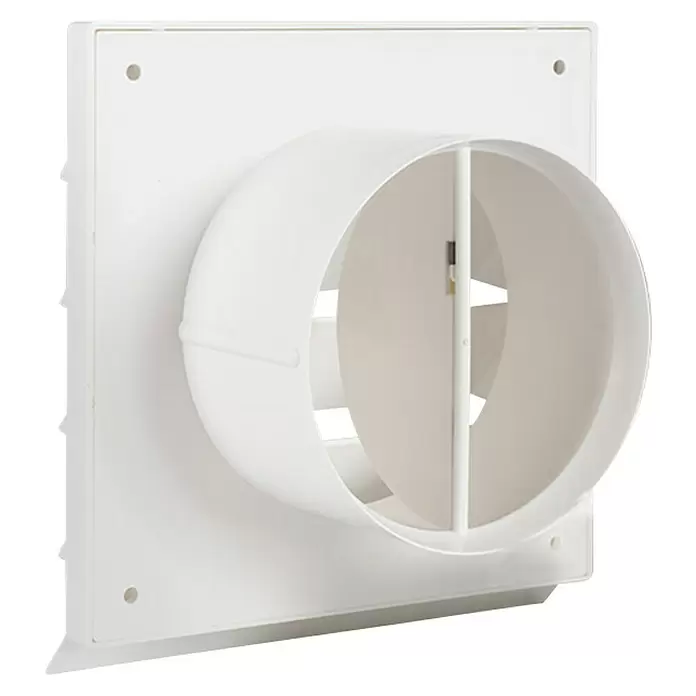 Nedco Gevelrooster - Wit, 190 x 190 mm, Kunststof - Diagonaal zicht