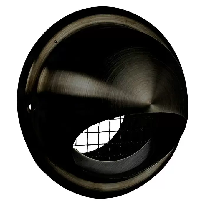 Nedco Gevelrooster - Zwart, Diameter: 125 mm, Roestvrij staal - Diagonaal zicht