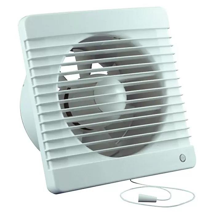 Nedco Ventilator badkamer MV 100 - Wit, Diameter aansluitstukken: 100 mm, b x h: 160 x 160 mm - Diagonaal zicht