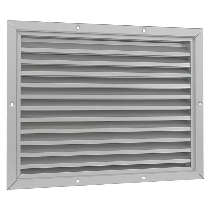 Nedco Lamellenrooster - Geanodiseerd Aluminium, b x h: 400 x 300 mm, Aluminium - Diagonaal zicht