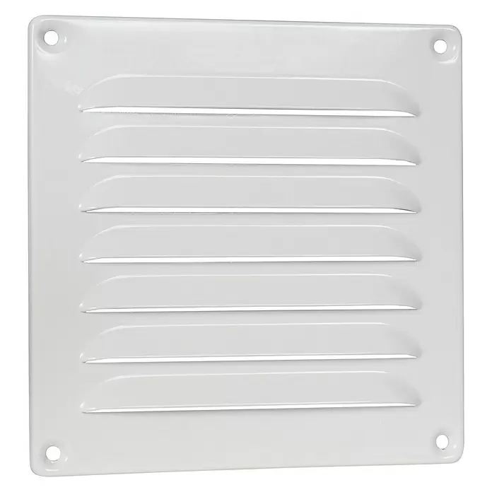 Nedco Schoepenrooster - Aluminium, 160 x 160 mm, Wit - Diagonaal zicht