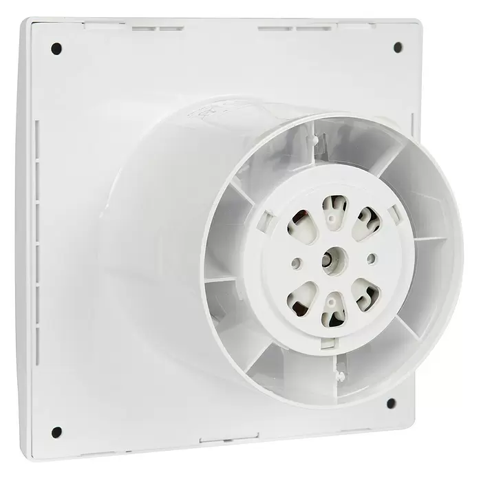 Nedco Ventilator badkamer Silencio 100TH - Wit, Diameter aansluitstukken: 100 mm, b x h: 158 x 158 mm - Diagonaal zicht