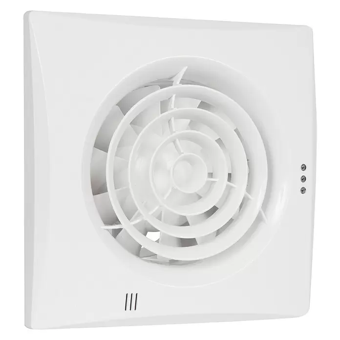 Nedco Ventilator badkamer Silencio 100TH - Wit, Diameter aansluitstukken: 100 mm, b x h: 158 x 158 mm - Diagonaal zicht