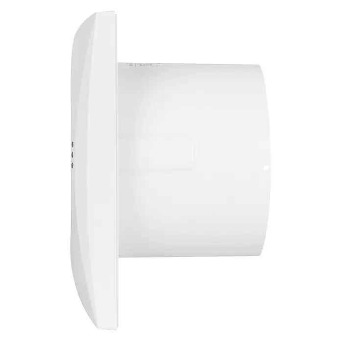 Nedco Ventilator badkamer Silencio 125TH - Wit, Diameter aansluitstukken: 125 mm, b x h: 182 x 182 mm - Zijaanzicht links