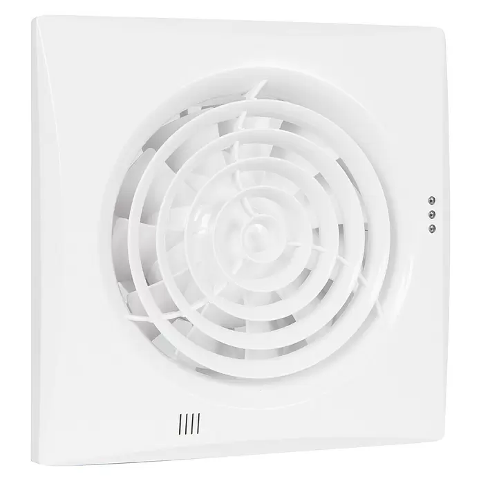 Nedco Ventilator badkamer Silencio 125TH - Wit, Diameter aansluitstukken: 125 mm, b x h: 182 x 182 mm - Diagonaal zicht