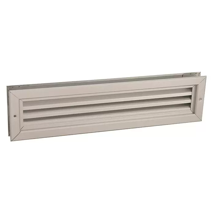 Nedco Deurventilatierooster - Geanodiseerd Aluminium, b x h: 470 x 121 mm, Aluminium - Diagonaal zicht