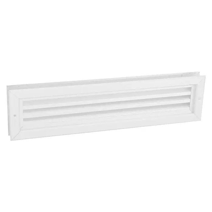 Nedco Deurventilatierooster - Wit, b x h: 470 x 121 mm, Aluminium - Diagonaal zicht