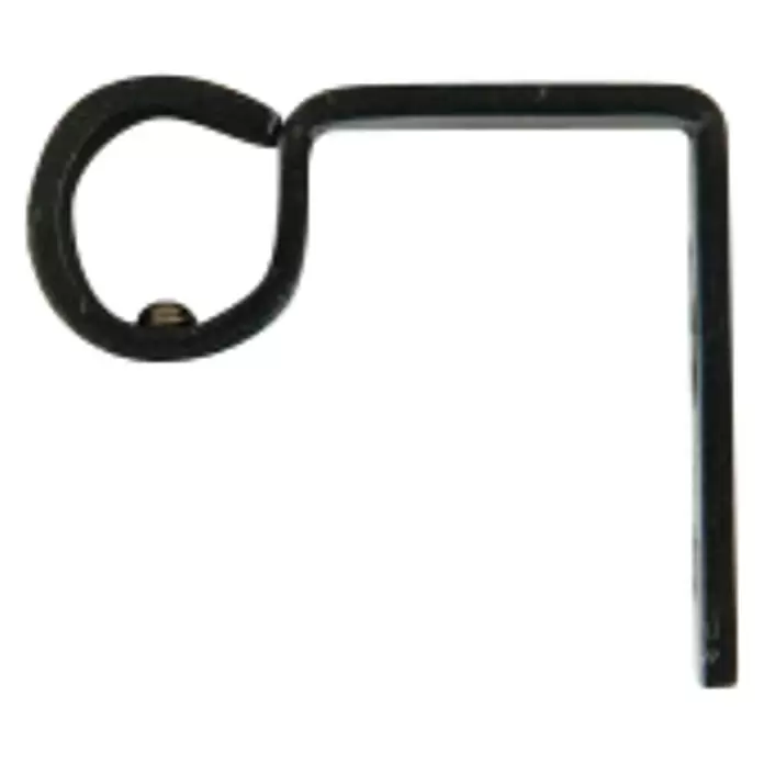 Soporte de pared Ideas 12 - Negro, L x An x Al: 4,5 x 1,2 x 3,8 cm, Atornillado - Vista de perfil derecho