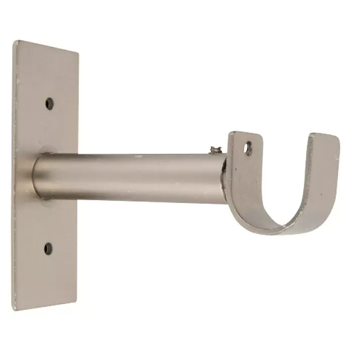 Soporte de pared Ferro-Wood - Plata, L x An x Al: 10,5 x 3,4 x 9 cm, Atornillado - Vista de perfil derecho