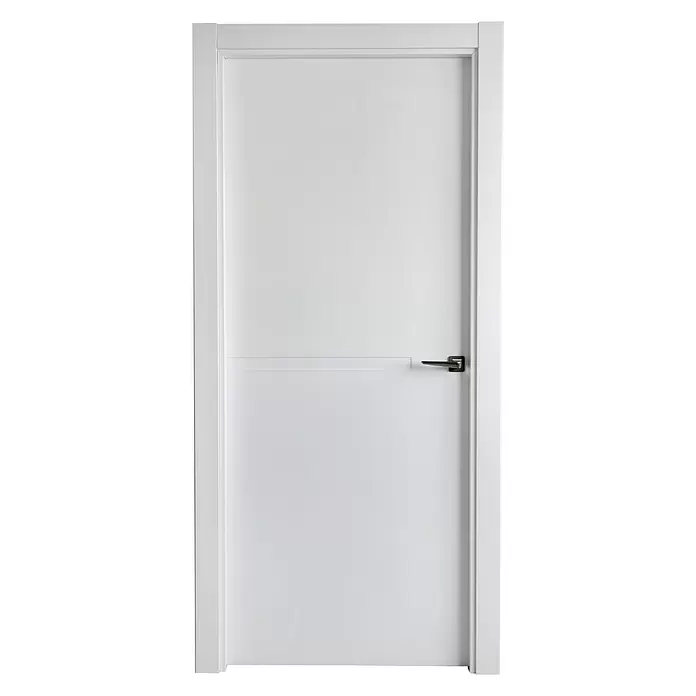 Puerta interior Mainz - 62,5 x 203 cm, Izquierda, Blanco lacado, Macizo - Vista frontal