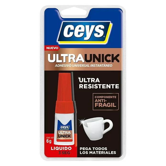 Ceys Pegamento instantáneo Ultra Unick - 6 g - Vista frontal