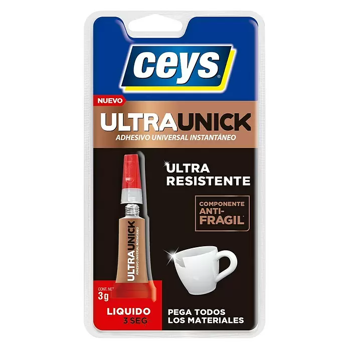 Ceys Pegamento instantáneo Ultra Unick - 3 g - Vista frontal