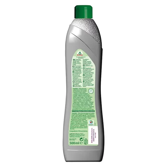 Frosch Limpiador para zona de cocción eco Vitro Crema - 750 ml, Botella - Vista trasera