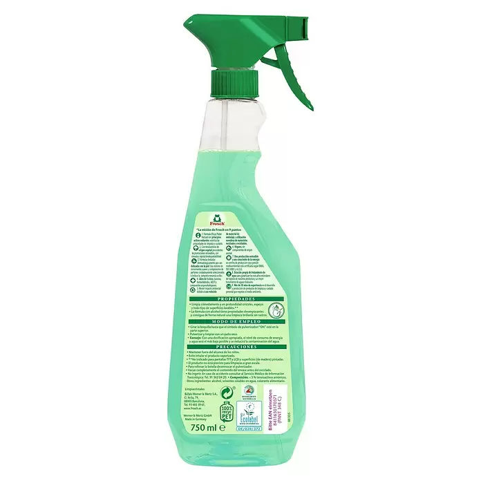 Frosch Limpiacristales eco pistola - 750 ml, Botella con pulverizador - Vista trasera