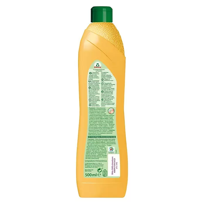 Frosch Limpiador para zona de cocción eco Naranja - 750 ml, Botella - Vista trasera