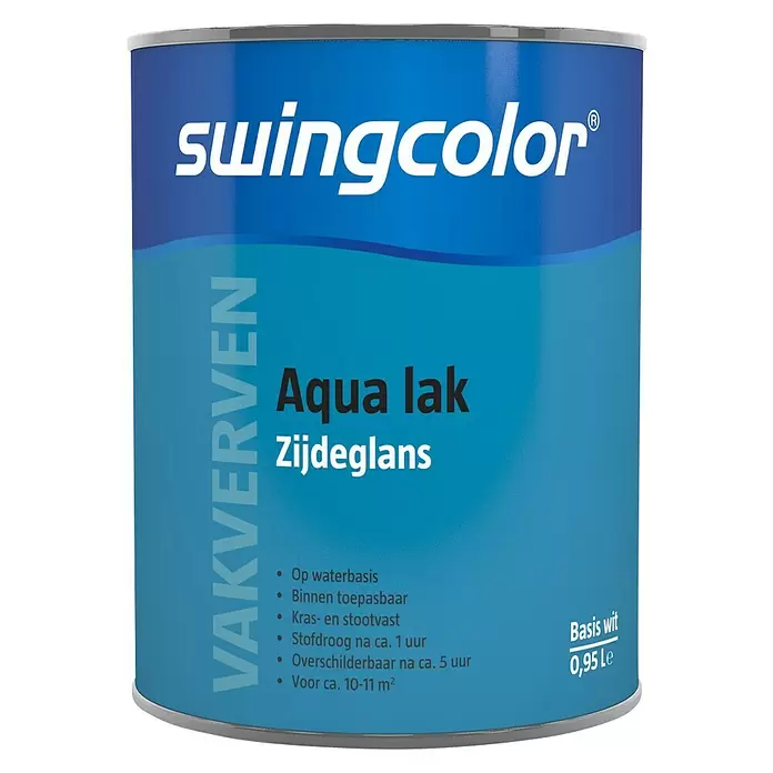 Lakverf Aqua Zijdeglans - 1 l, Wit - Vooraanzicht