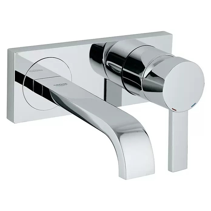 Grohe Allure Wand-Waschtischarmatur - 2-Loch, Chrom, Glänzend, Ausladung: 172 mm - Diagonale Ansicht