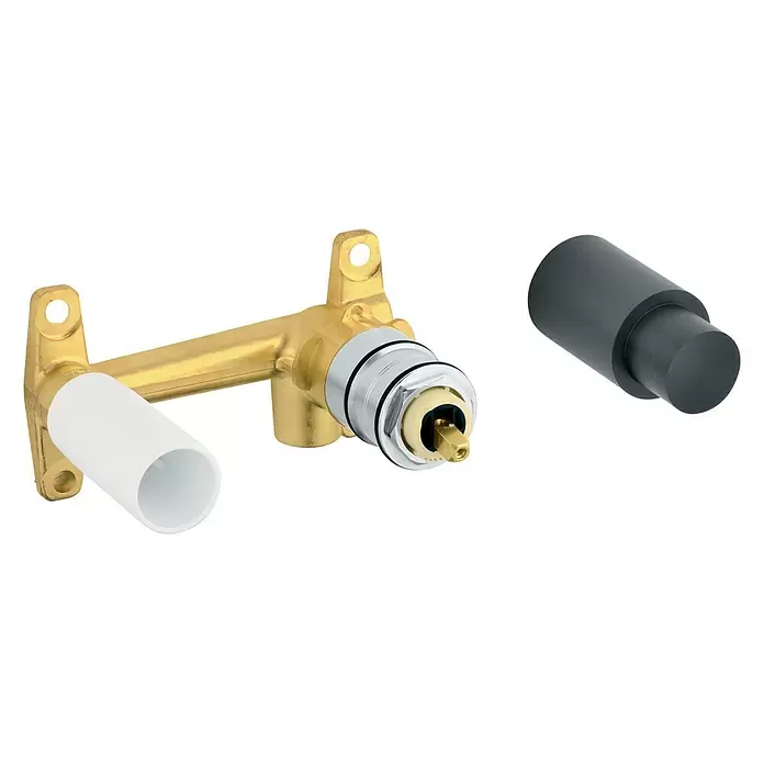 Grohe Unterputzsystem - ½″, Einbautiefe: 45 mm - 75 mm, Schwarz/Gold - Diagonale Ansicht