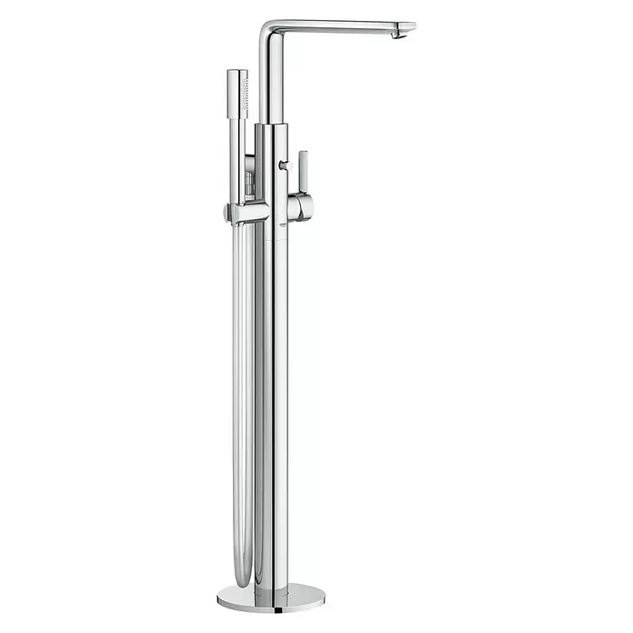 Grohe Lineare Wannenstandarmatur - Höhe: 90,5 cm, Chrom, Glänzend - Diagonale Ansicht