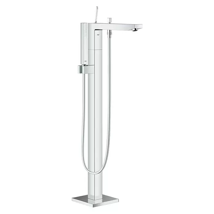 Grohe Eurocube Wannenstandarmatur - Höhe: 98,5 cm, Verchromt - Diagonale Ansicht