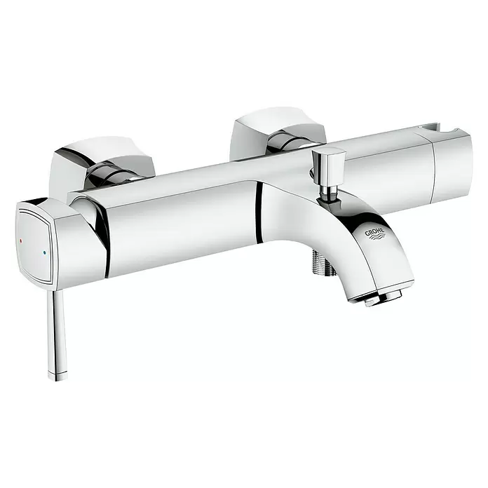 Grohe Grandera Badewannenarmatur - Chrom, Glänzend - Diagonale Ansicht