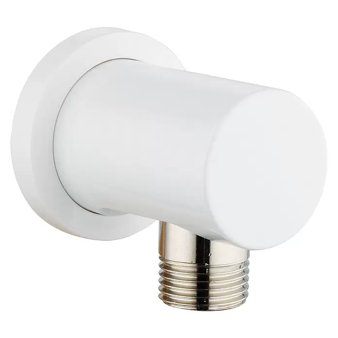 Grohe Brauseanschluss Rainshower - ½″, Moon White - Diagonale Ansicht