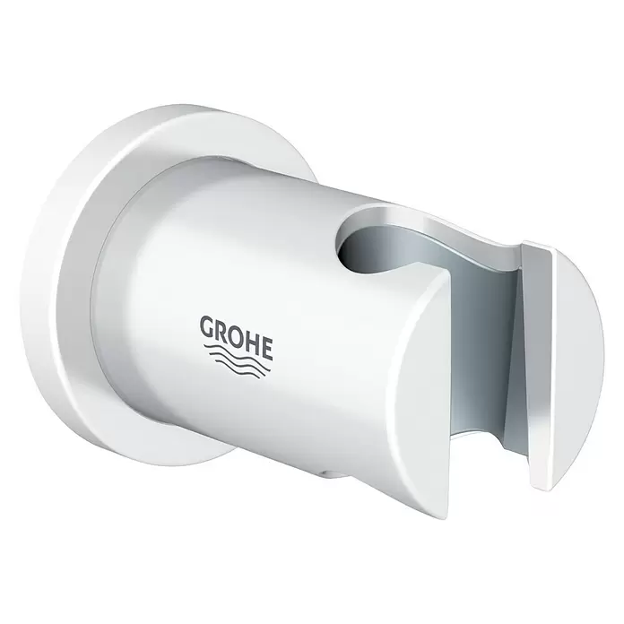 Grohe Brausehalter Rainshower - Kunststoff, Chrom/Moon White - Diagonale Ansicht