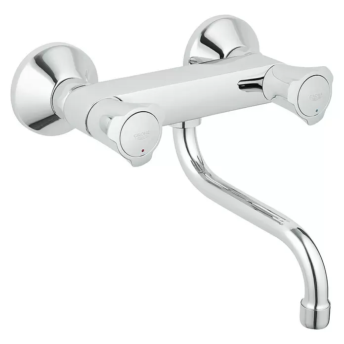 Grohe Costa Zidna slavina za sudoper - Sjaj, Okretni izljev - Dijagonalni pogled