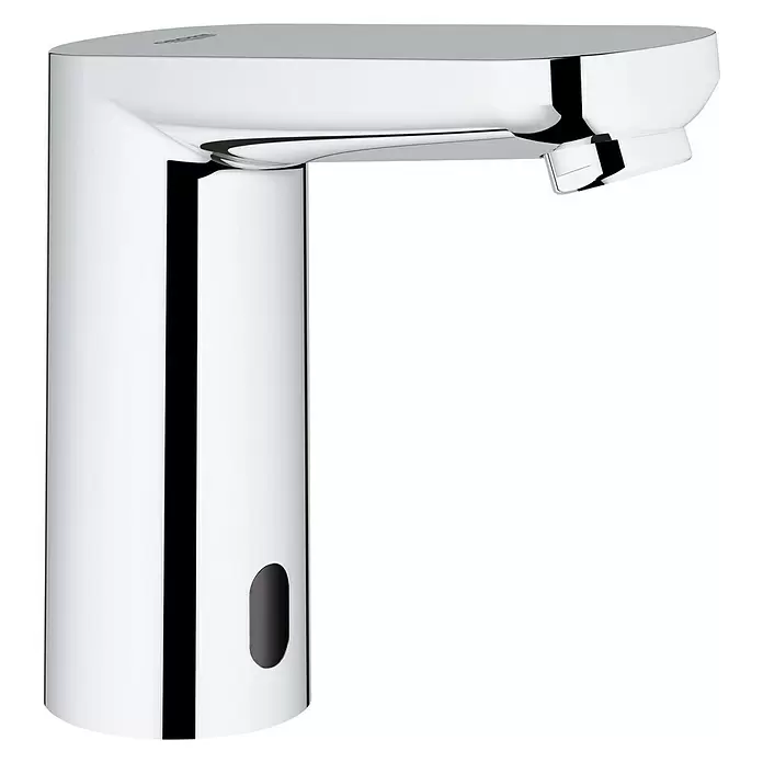 Grohe Eurosmart Waschtischarmatur mit Temperaturvoreinstellung - Infrarot-Elektronik, Chrom, Glänzend - Diagonale Ansicht