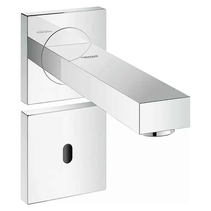 Grohe Eurocube Wand-Waschtischarmatur - Infrarot-Elektronik, Chrom, Glänzend, Ausladung: 171 mm - Diagonale Ansicht