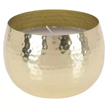 Kaars in metalen schaal groot model