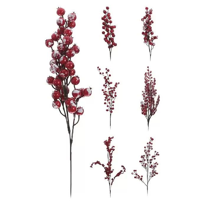Siertak met besjes - Bruin/rood, 1 stk., 74 cm - Vooraanzicht