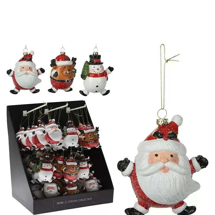Kerstboomversiering - 11 cm, Meerkleurig, Kunststof, 1 stk. - Diagonaal zicht